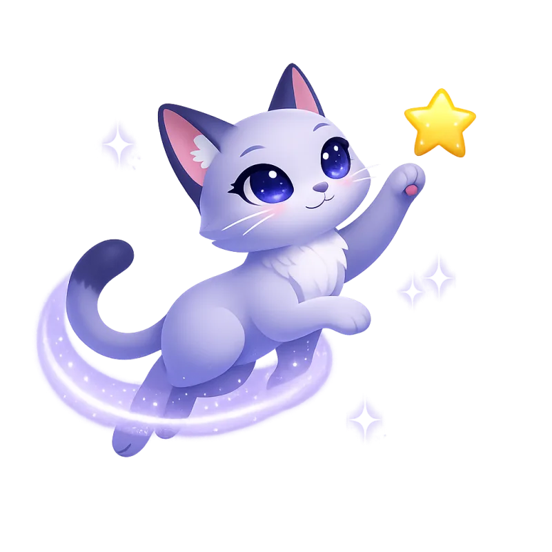 Luna the cat, the space Wobble friend